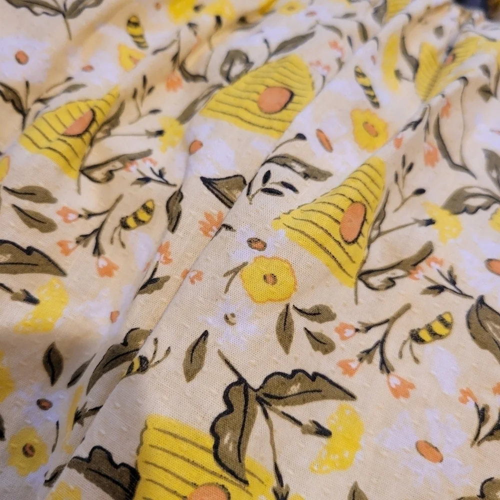 Haute Hippie Little Girls 4 Yellow Bee Beehive Print Dress Novelty Summer Spring